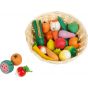 Cesta de frutas y verduras de juguete , 25 piezas