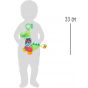 dimensiones Cocodrilo de tela para Bebés - Juguete colgante