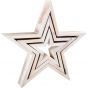 Figura decorativa Estrellas de madera Blancas