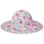 Sombrero con Protección Solar para Bebés y Niñas con Estampado de Hibiscos rosas