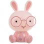 Lámpara de noche Conejo rosa , 23 cm 