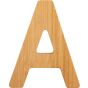 letras A de bambú decorativa