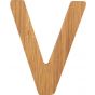 letras V de bambú decorativa