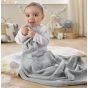 Manta calada de algodón para Bebés Dip Dye gris 70 x 90 cm - Clair de Lune 