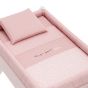 Minicuna de madera blanca tipo Tijera Forest rosa Cambrass