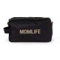 Bolsa Neceser MomLife Negro Letras Doradas , Childhome