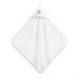 Capa de baño Blanca de algodón termo-terry con capucha bordada Zorrito