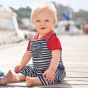 Pantalón de Peto para Bebés a Rayas Azul Marino