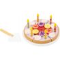 Tarta de cumpleaños para cortar con velas, 26 piezas