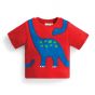 camiseta Pijama Corto Niño Dinosaurio Azul