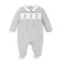 Pijama para Bebé de Terciopelo Plateado Zorrito