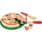 Pizza y cortador - Juguete de madera