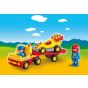 Playmobil 1.2.3 Coche Carreras con Transporte