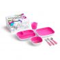 Set vajilla infantil Munchkin color rosa