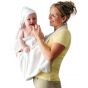 Toalla Delantal de Baño con Capucha para Bebés blanca - Clevamama