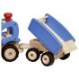 Tractor azul con remolque , Goki