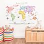 Vinilo Infantil Mapa del Mundo