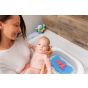 Cojín antideslizante de espuma para Bañar al bebé color azul