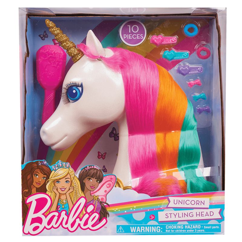 Barbie Dreamtopia Cabeza Unicornio para peinar  10 piezas  Shopmami