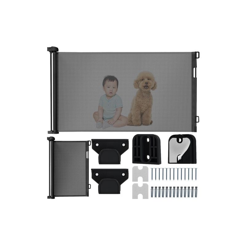 Puerta de Seguridad para Niños y Animales , 160 cm máximo de ancho y 85 cm  altura - Shopmami