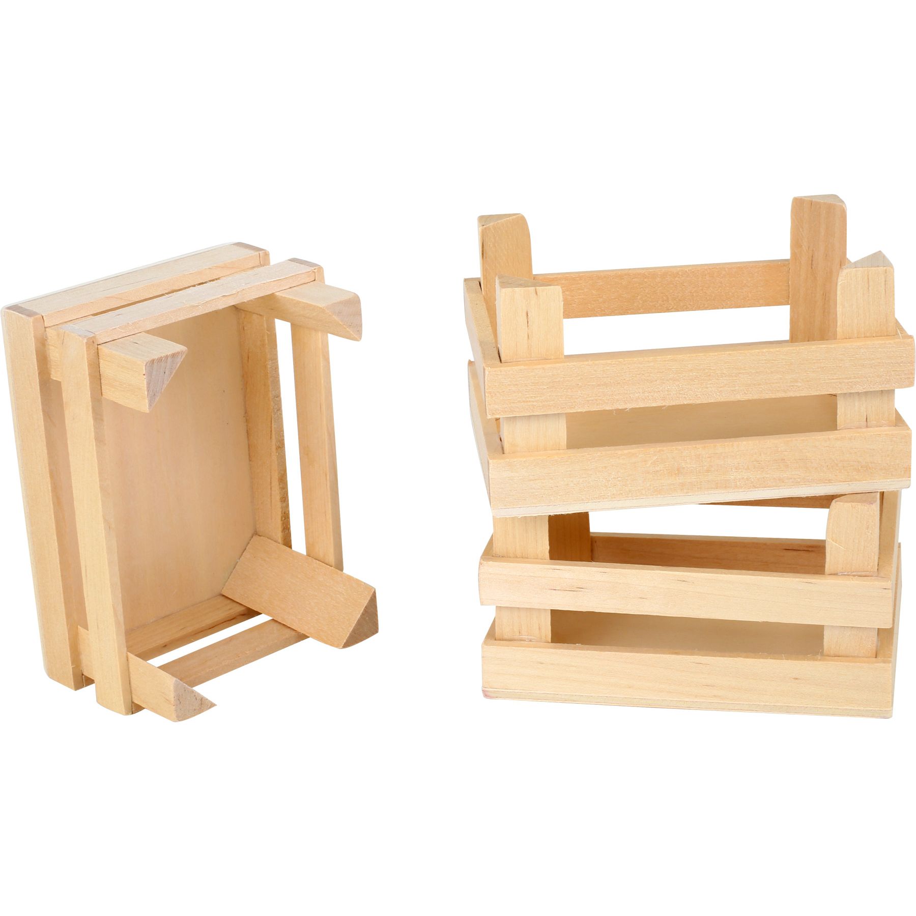 Cajas de madera Natural Pequeñas , 3 Unidades - Shopmami