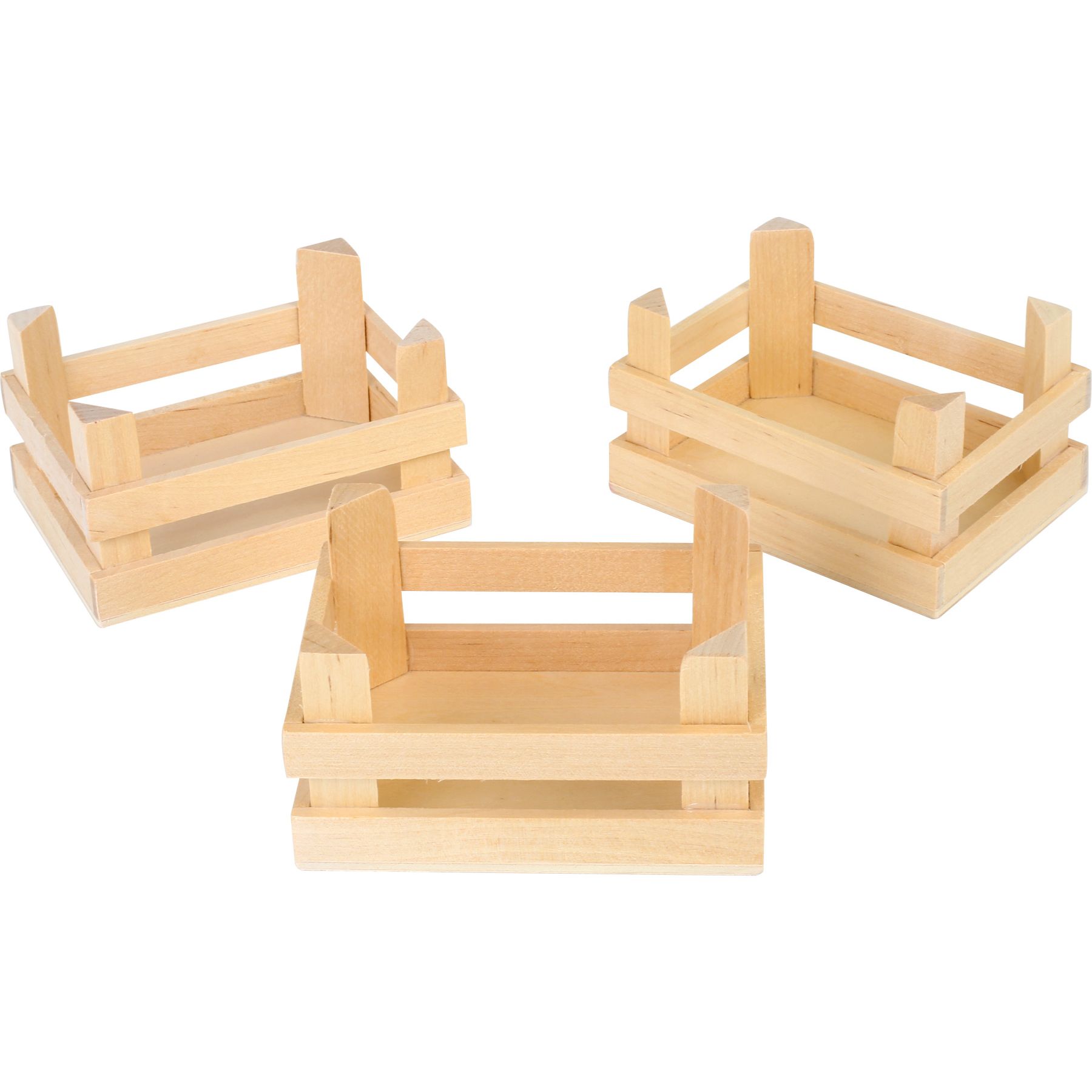 Cajas de madera Natural Pequeñas , 3 Unidades - Shopmami