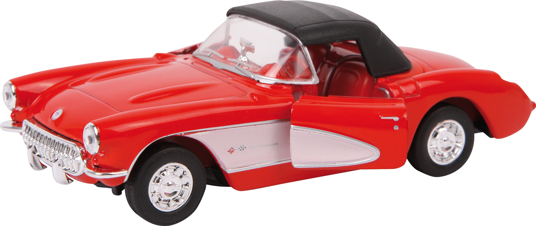 Coche Modelo Chevrolet 57 Corvette Rojo , Escala 1:34 ...