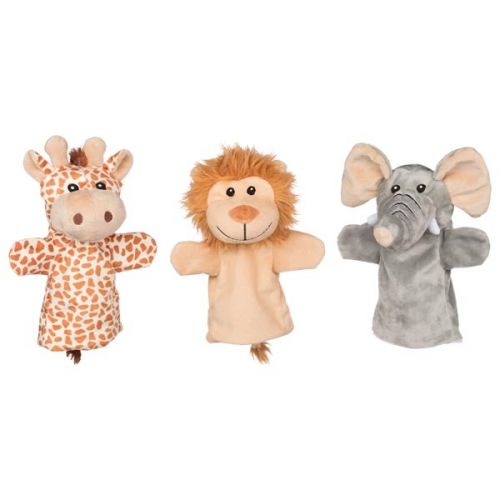 Pack de 6 marionetas de animales salvajes (3 modelos), de Goki