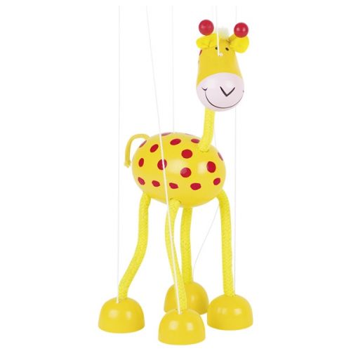 Marioneta de hilos de jirafa de madera, de Goki