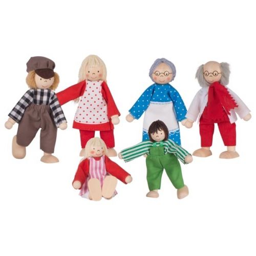 Familia extensa de muñecos flexibles y articulados, de Goki