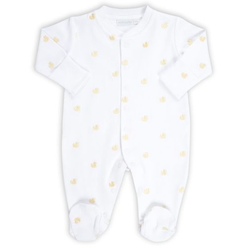 Pijama para Bebés Bordado con Patitos Amarillos