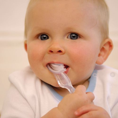 Cepillo Dientes de Silicona para Bebé
