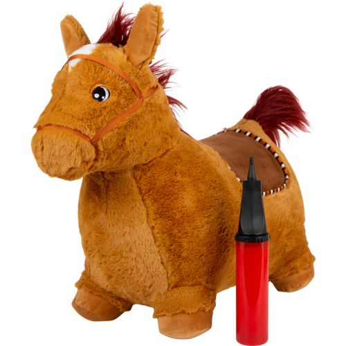 Caballo saltarín de peluche