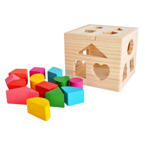 Cubo educativo de madera - Juguete de aprendizaje y desarrollo para niños