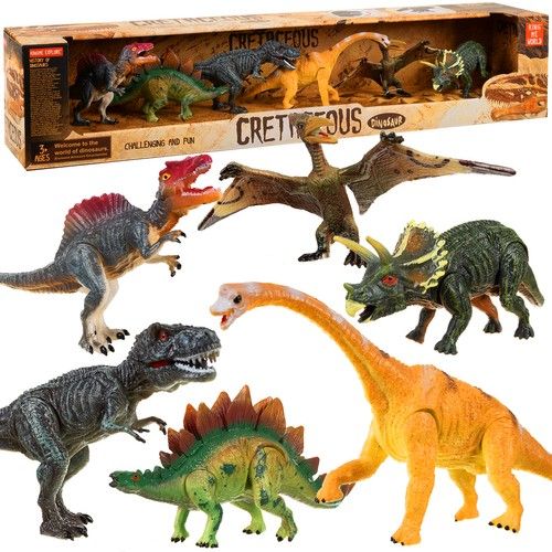  Conjunto de Figuras de Dinosaurios Móviles 6 uds. - Cretaceous