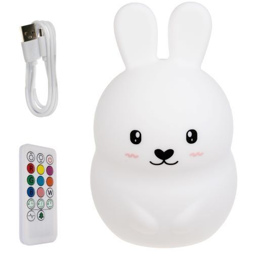 Lámpara de Noche RGB Conejo, con 10 modos de Brillo y 9 colores a elegir
