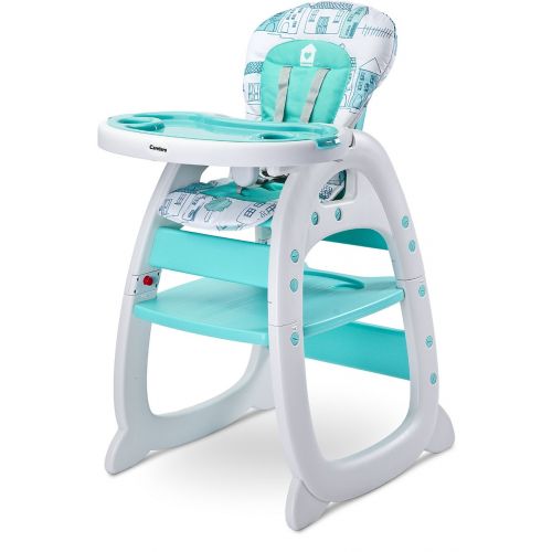 Trona Alta Transformable en Silla y Mesa  Homee en color Menta , Caretero