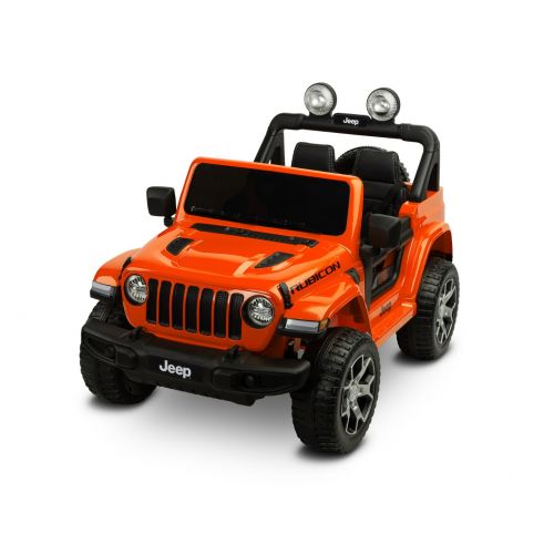Vehículo eléctrico todo terreno Jeep Rubicon Naranja con batería