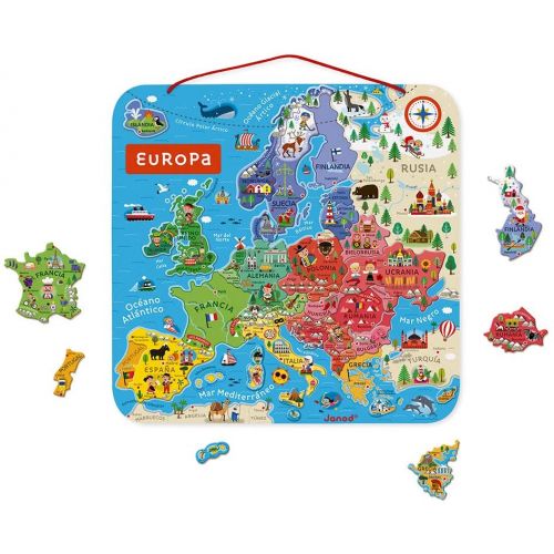 Puzzle Magnético Mapa de Europa , Versión Española - Janod