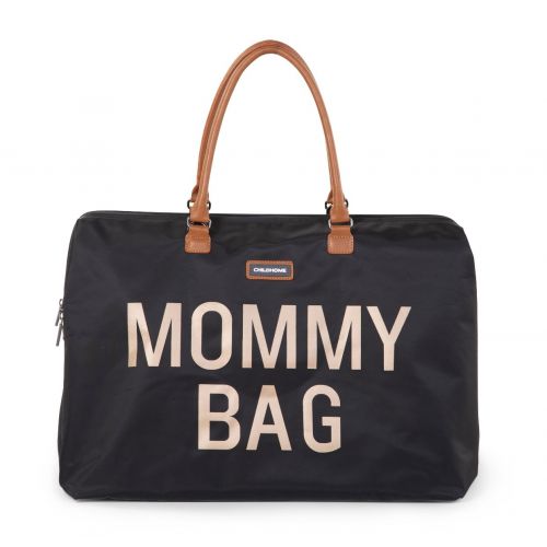 Bolso de maternidad Mommy Bag Negro Letras Doradas , Childhome