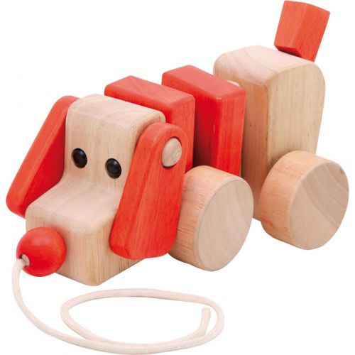 Perrito de madera de juguete