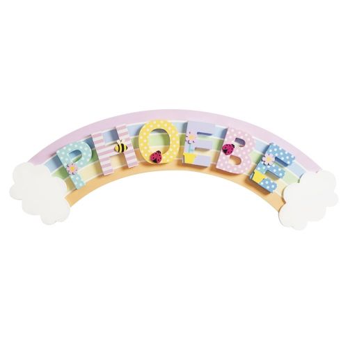 Placa Arco Arco Iris para Letras Infantiles de Madera 