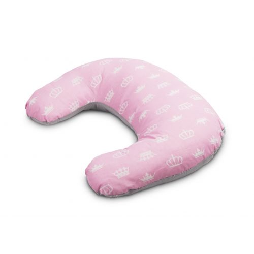 Almohada para lactancia - coronas rosa