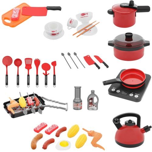 Set de utensilios de cocina para niños y niñas , incluye 44 piezas