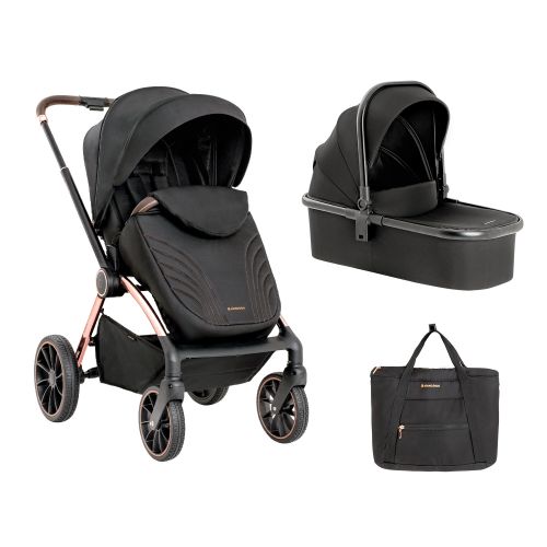 Carrito de Bebé 2en1 Kara Negro: Elegancia y Funcionalidad desde el Nacimiento hasta los 22 kg