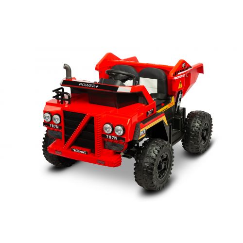 Vehículo de batería de juguete Camión volquete Tanque Rojo