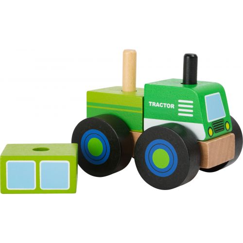 Tractor de madera - Juguete apilable