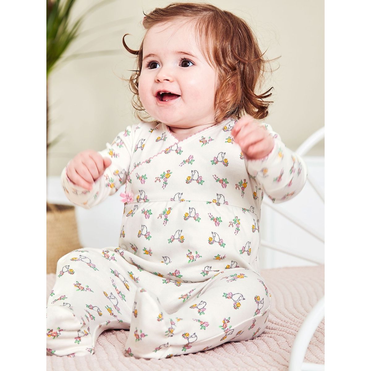 Pijama para Bebé Erizo Floral - hasta 18 meses