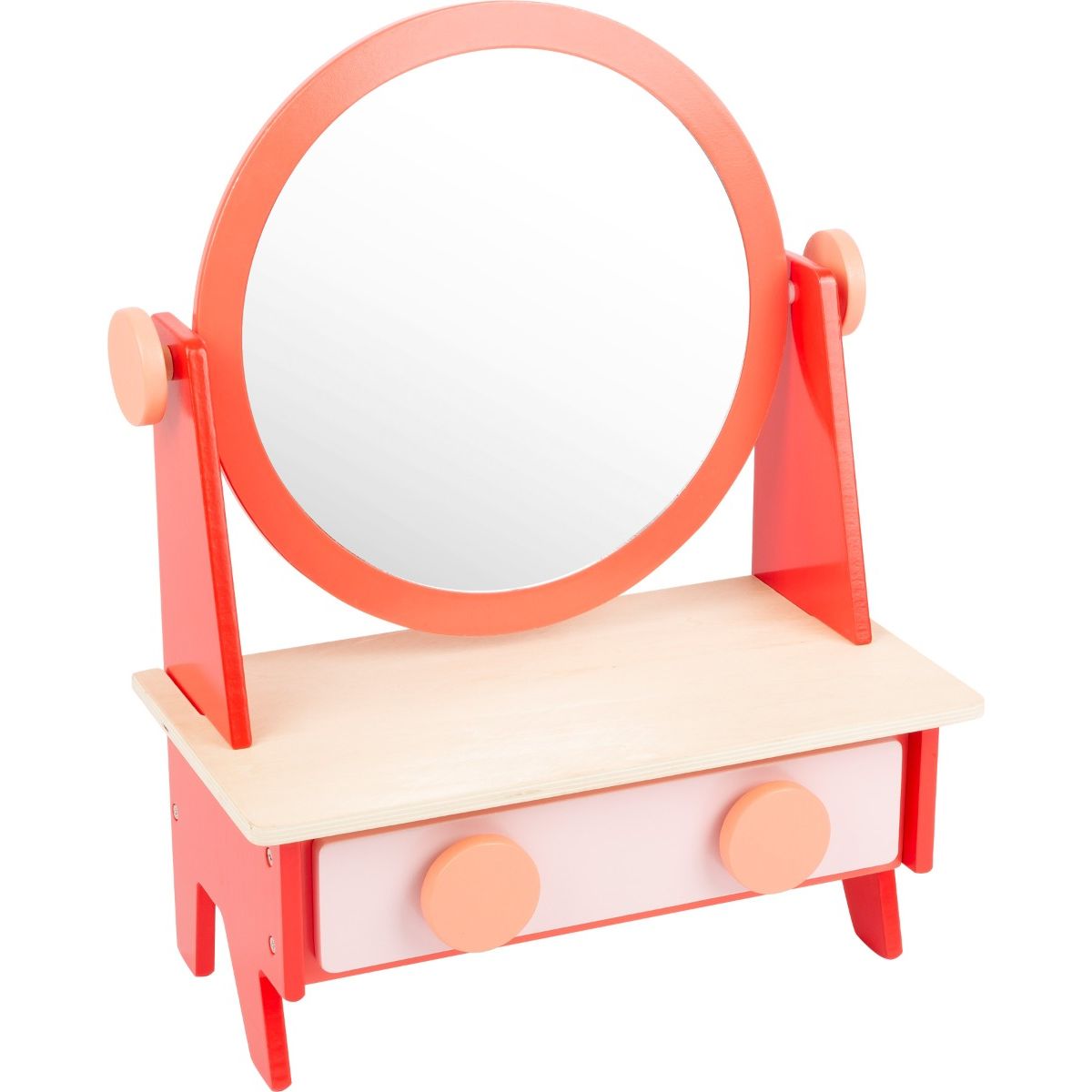 Tocador retro con espejo , juguete de madera. Incluye 9 - Shopmami