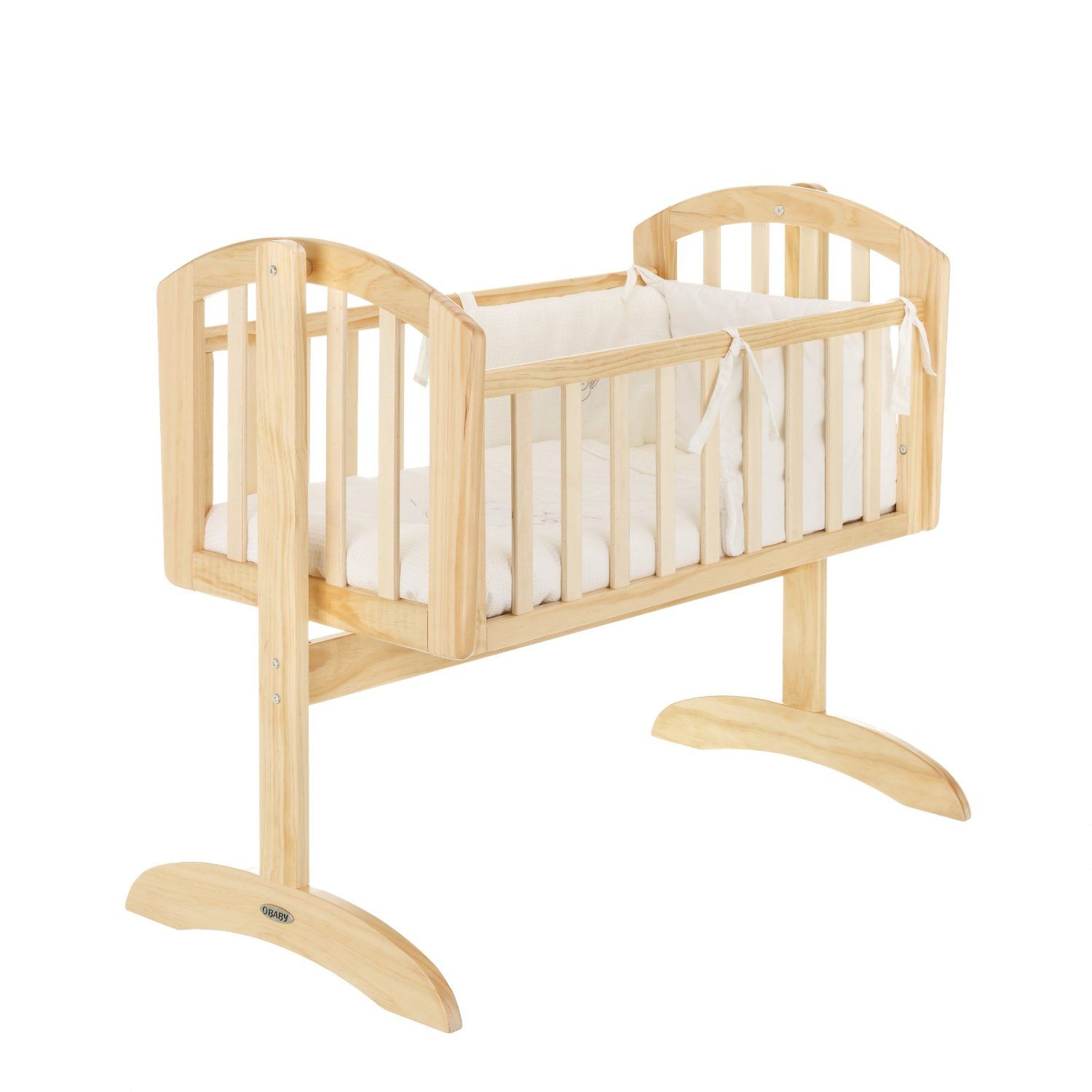 HOMCOM Cuna de Bebé 0-3 Años Cuna Balancín Ajustable en 2 Alturas hasta 25  kg Convertible en Mecedora con 4 Ruedas y Frenos 107x70x100 cm Beige para  25kg Altura frenos